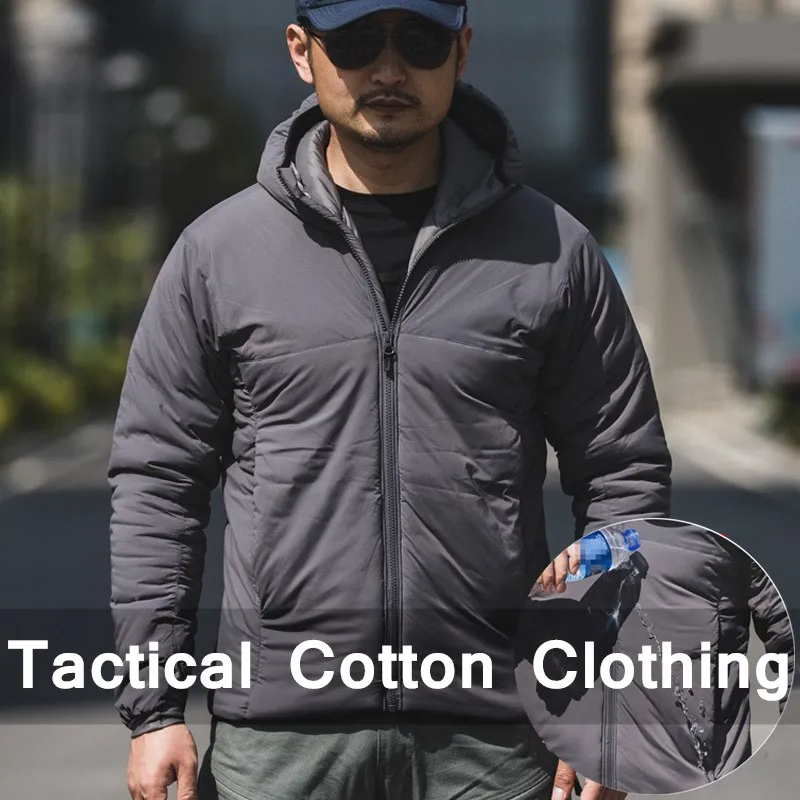

Camouflage Tactical Cotton Clothing Jacket Mens Winter Outdoor Windproof Warm Hooded Windbreaker Coat Training Military Clothes