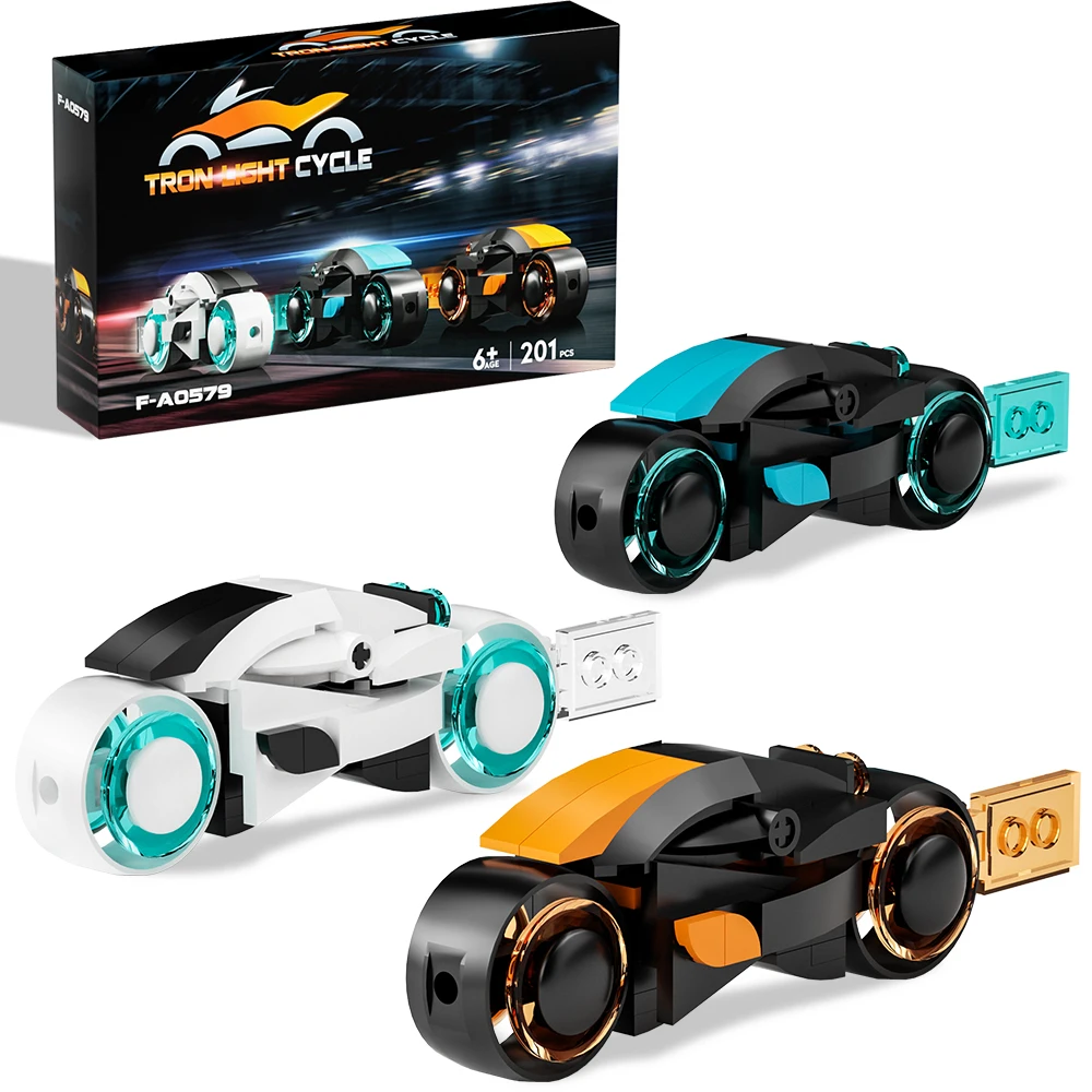 

Gobrick MOC игровой мир битвы скорость модель мотоцикла строительные блоки гоночный мотоцикл Кирпичи игрушки для детей подарок на день рождения