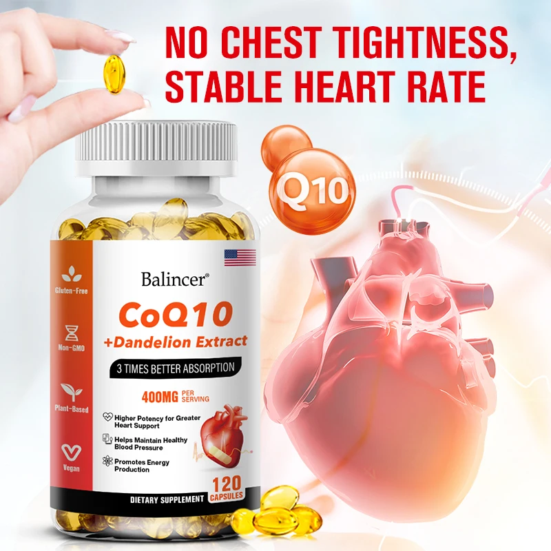 

Coenzyme Q10 400 mg Fast Release - Highly absorbable, powerful antioxidant - Supports overall health and energy production