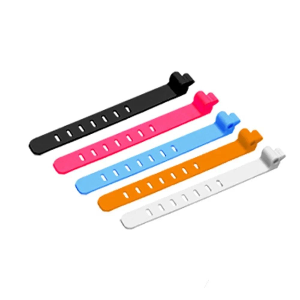 10pcs Silicone Organizer Cable Winder Wire Data Line Cord Wrapped Cord Earphone Storage Holder Desk Accessories Office Supplies