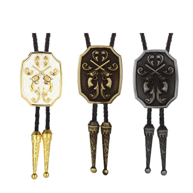서양 볼로 넥타이 전기 도금 Neckwear 십대 소년 카우보이 의상 셔츠 넥타이