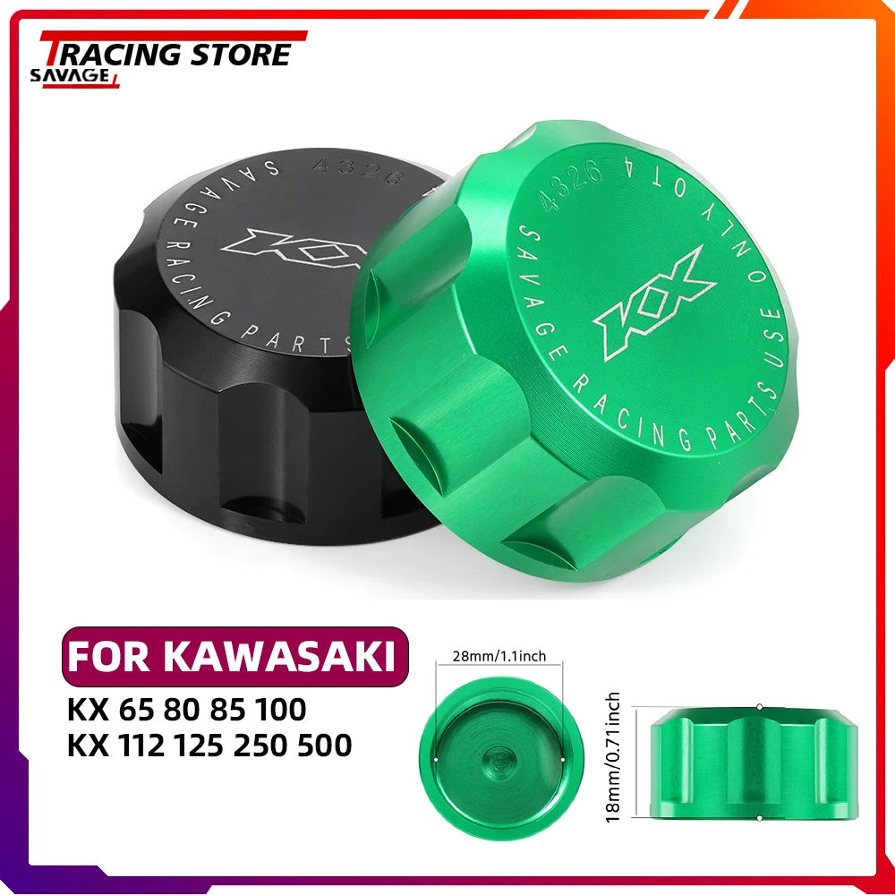 

Brake Reservoir Covers For KAWASAKI KX65 KX80 KX85 KX100 KX112 KX125 KX250 KX500 Motorcycle Accessories Fluid Cylinder Pump Cap