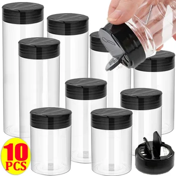 Barattolo di plastica trasparente per spezie Bottiglie per condimenti da cucina Contenitore per sale e pepe Contenitore per barbecue Barattolo per condimenti per spezie da cucina 1
