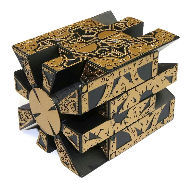 1:1 Hellraiser Cube Puzzle Box Moveable Lament Terror Film Serie Puzzle Box Cube Fully Functional Pinhead Prop Model Figure Toy 3