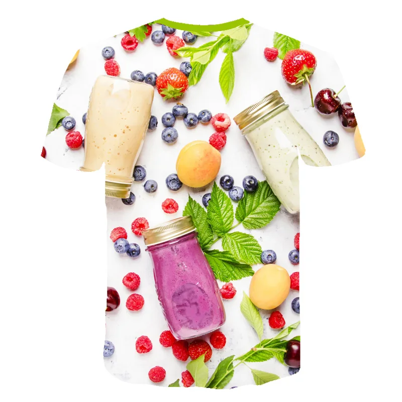 Round Neck Women's Pineapple Ice Cream Summer T-shirt Short-sleeved Summer T-shirt red t shirt