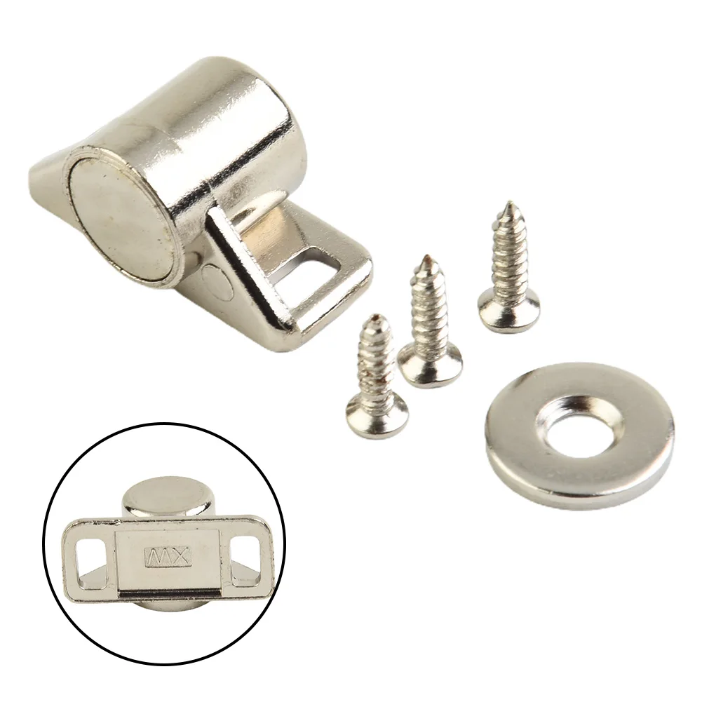 Description Picture 6 of item1pc Strong Magnetic Cabinet Catches Cabinet Wardrobe Thickened Zinc Alloy Silver Door Stopper Catch Latch Furniture Parts