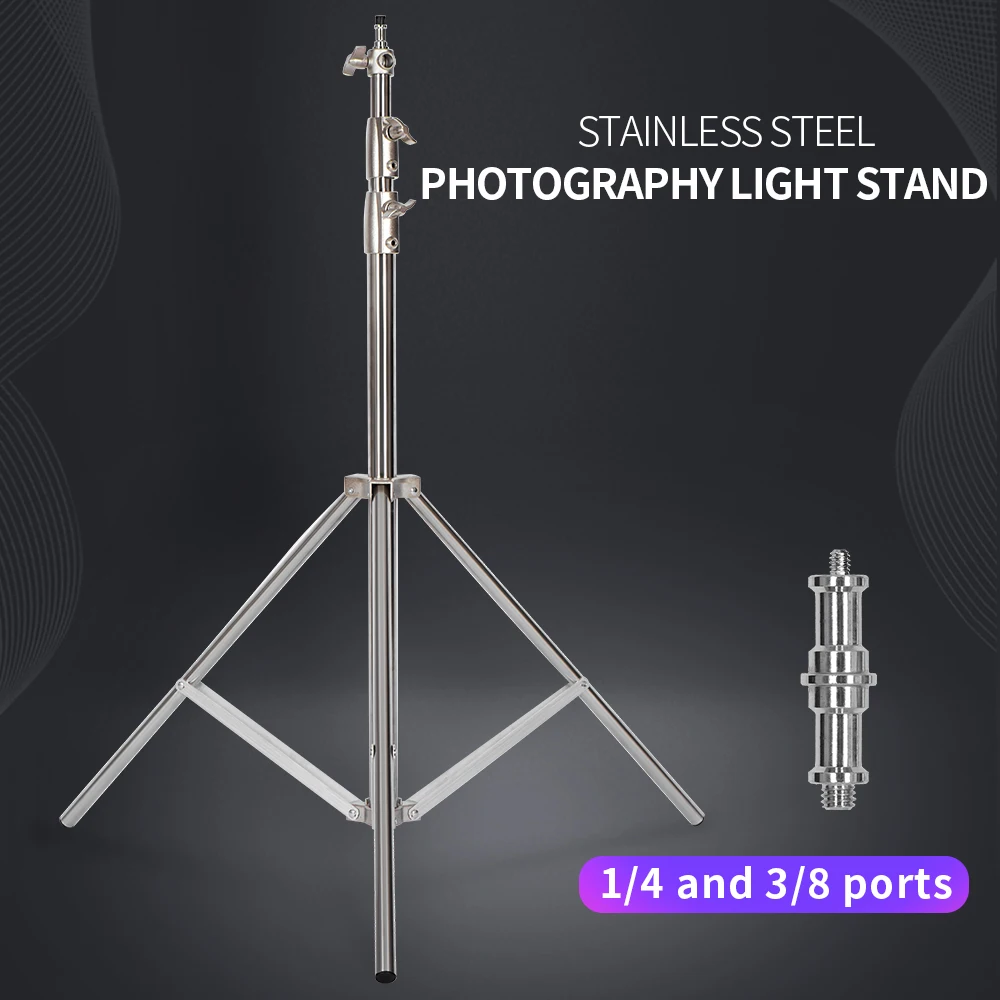 Air Pressure Tripod 280cm Bearing 10kg for Camera Stainless Steel Light Stand For Ring Light Live Youtube and Photography Soft light stand,photographic light stand