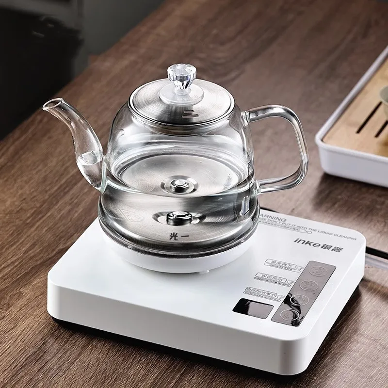 1350W Smart Bottom Out Water Electric Kettle 1000ml Home Temperature Control Glass Tea Brewing Machine Automatic Keep Warm 220V 3