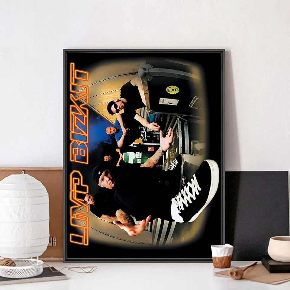 超希少入手困難プレミア　LIMP BIZKIT 額縁付きポスター Limp Bizkit Poster No Framed Poster Kraft Club Bar Paper Vintage