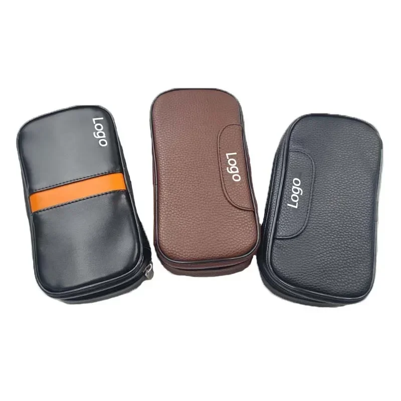 Pipe Bag Cigarette Holder Smoking Paper Holder Case Wallet Bag Holds 2 Pipes Portable Leather Smoking tobacco pipe 2
