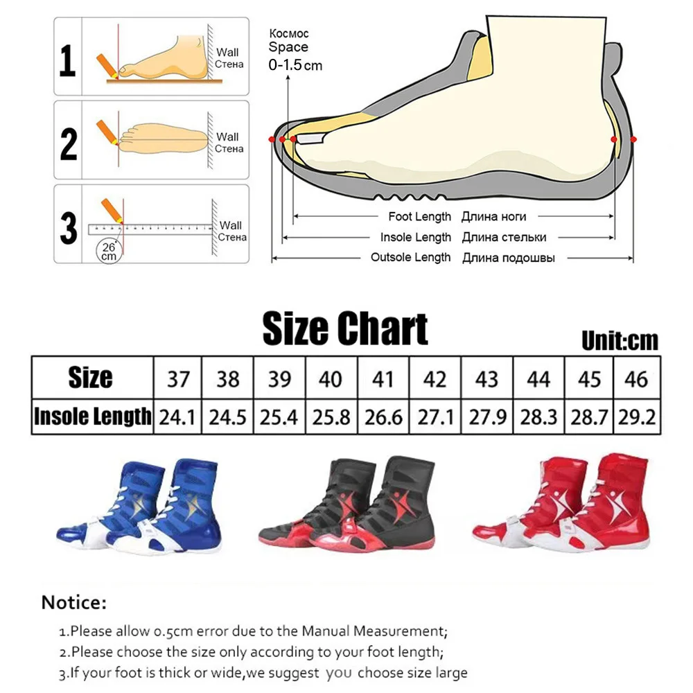 Brand KANGRUI High Top Outdoor Male Flighting Training Sneakers Boxing Shoes for Mens Anti-Slip Sport Shoes Men Training Shoe