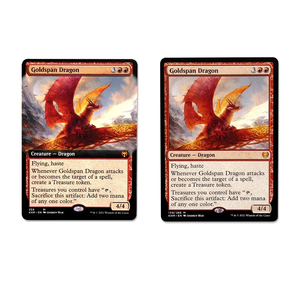 

Goldspan Dragon (KHM) Holo Magic Proxys черная игра высшего качества прокси игральные карты сборная настольная игра торговые карты прокси