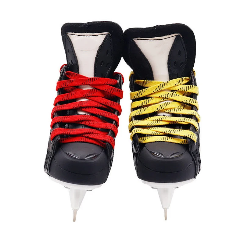 Skate Laces 84-120in Dual Layer Braid Extra Reinforced Tips Waxed Tip Design Suit For Ice Hockey Skate Hockey Shoe Lace 3