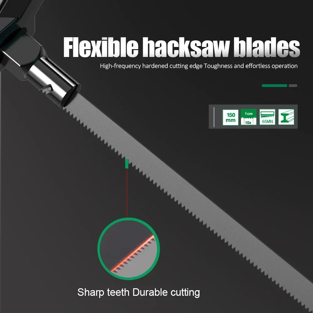 LAOA Mini Hacksaw 6 inch Frame Small Hacksaw Household Small Handheld Woodworking Hand Saw 5