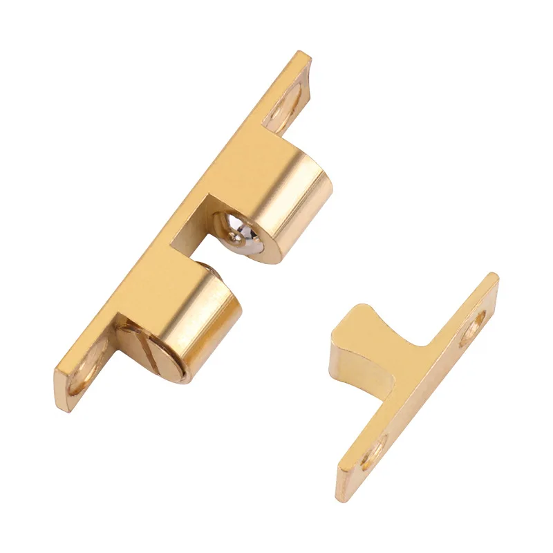 door catches cabinet door latch Furniture Door Latch Solid Brass Spring Ball Catch Free Screws
