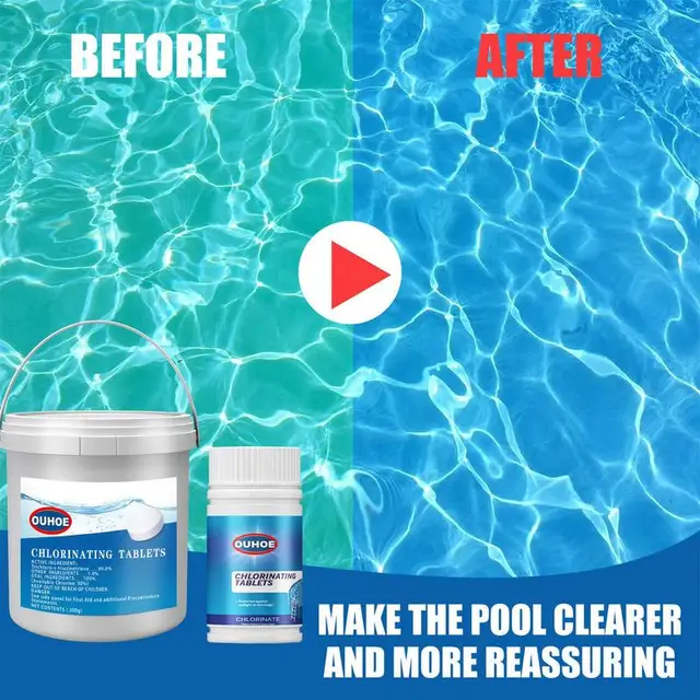 300 G Úszómedence Pezsgő Tabletták Multifunkcionális Medencetisztító Foltok Hatékony Eltávolítása Tabletta - Image 3