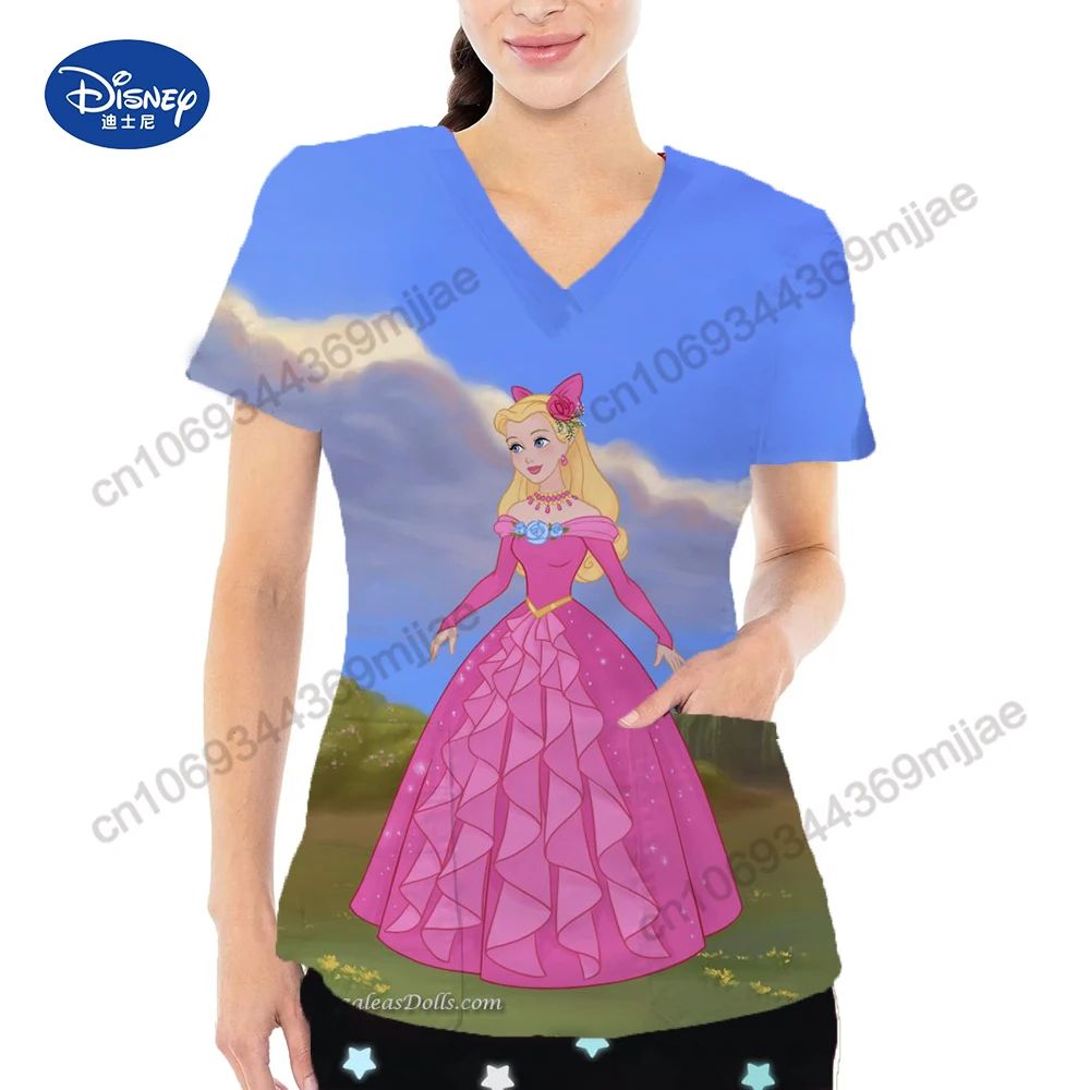 

Женская футболка с карманами, футболка с V-образным вырезом и коротким рукавом, Y2k, летняя одежда, 2024