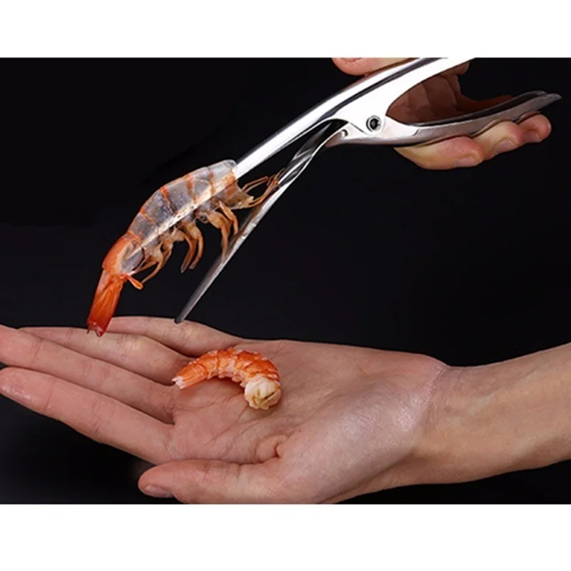 Stainless Steel Prawn Peeler Shrimp Deveiner Peel Device Creative