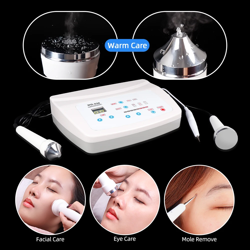 3-IN-1 Ultrasonic Facial Skin Care Beauty Machine Ultrasound Body Face Eyes Massage Machine With Freckle Removal Plasma Pen Facial Massager Face Massager Skin Therapy Wand Facial Therapy Wand Facial Beauty Wand