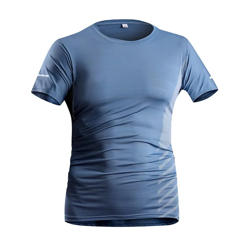 Ice sensitive elastic top 2024 summer new ice silk outdoor sports fitness short sleeved T-shirt_voghion.com