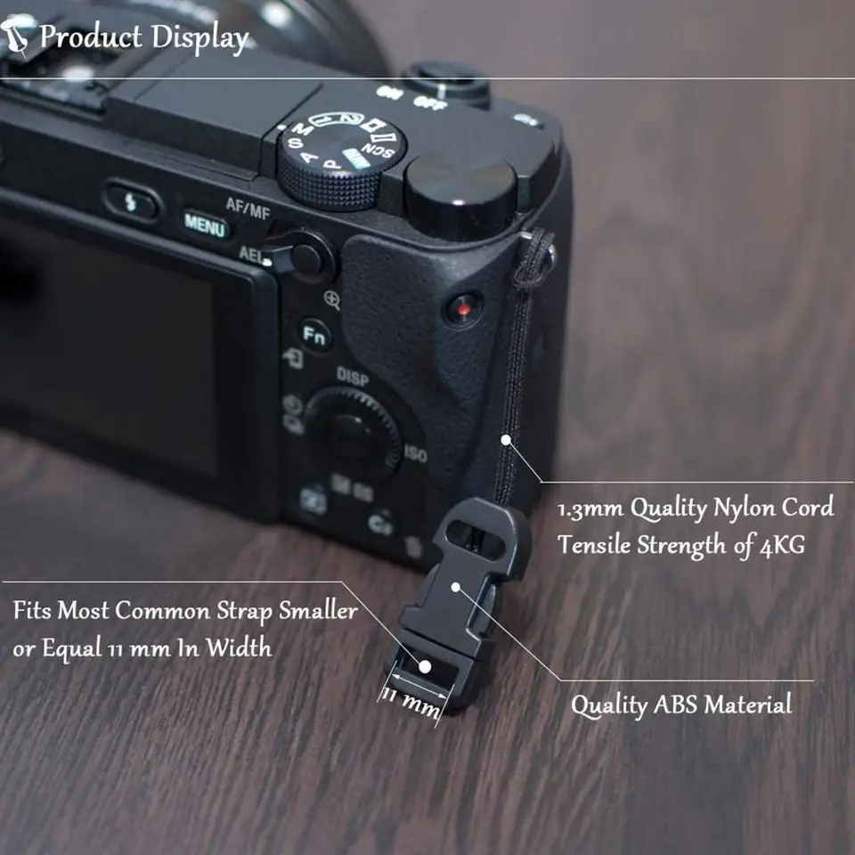 1 paio K fibbia a sgancio rapido cinturino al collo fotocamera universale occhiello cinghia dell'imbracatura cinturino al collo capocorda per fotocamera accessori per gancio per cintura  44