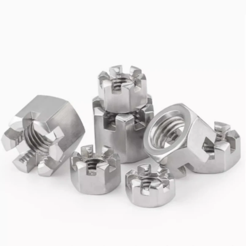 Shiyou-20 Pcs 6 Tailles Écrous Hexagonaux Argentés M6 M8 M10 M12 M14 M16 304 En Acier Inoxydable Kit D'Assortiment, Écrous Hexagonaux Château Pour Réparation De Meubles De Moto