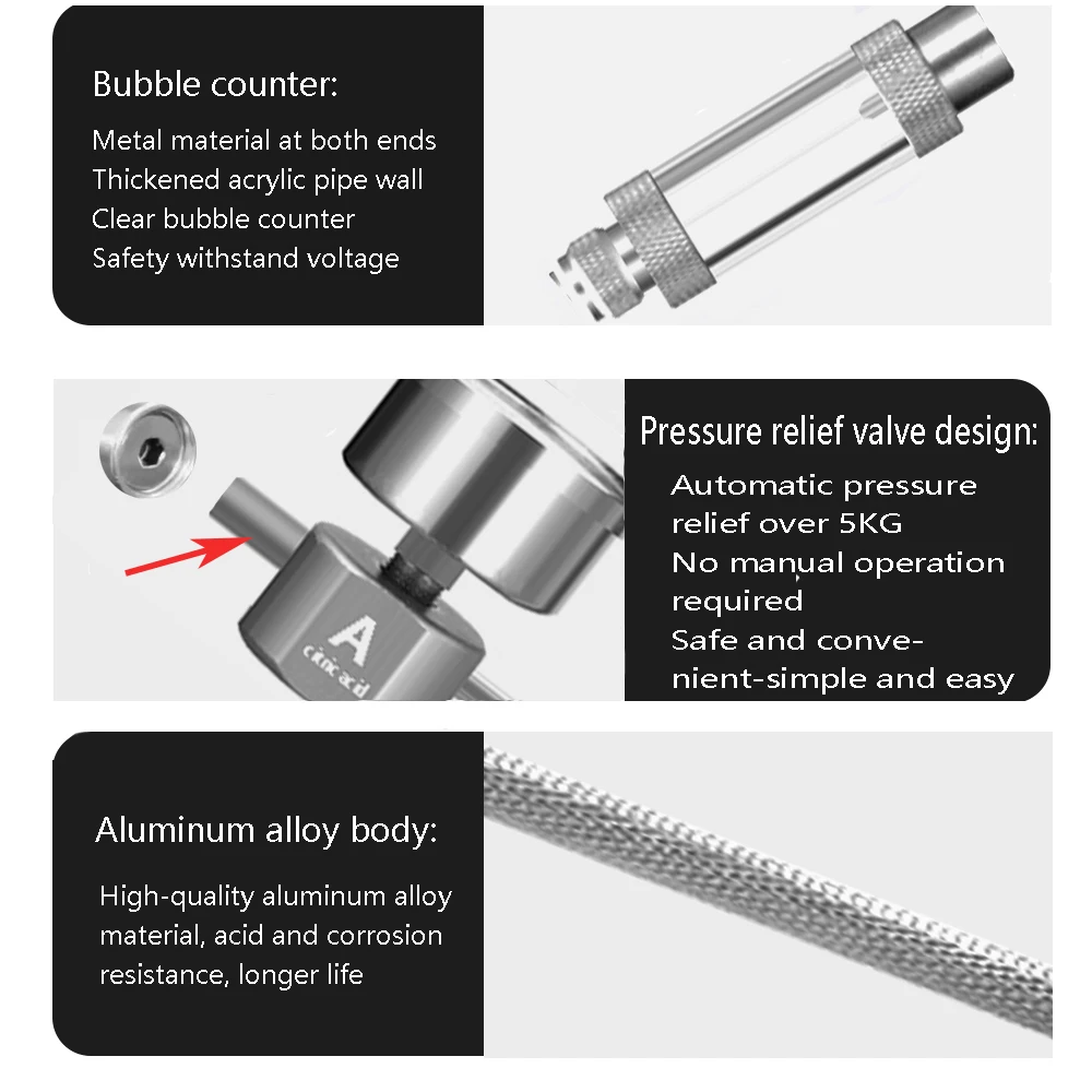 Aquarium CO2 Generator DIY Fish Tank Aquatic Plant Generator with Bubble Counter Electromagnetic Valve aquarium co2 generator