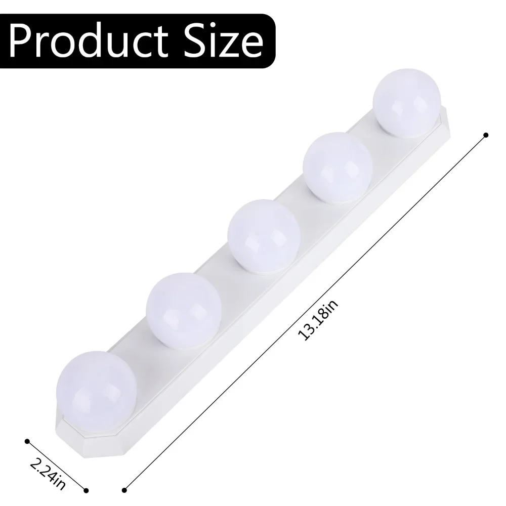 LED Vanity Light For Makeup Mirror LED Light Mirror Bulbs USB 5V Bathroom Dressing Table Lighting Dimmable