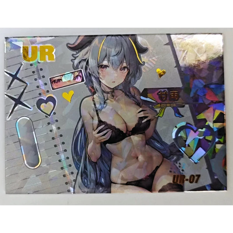Anime Goddess Story Yor Forger Ganyu Hu Tao Kafka Raiden Shogun Eula Collectible Cards Christmas Birthday Gifts Children's Toys