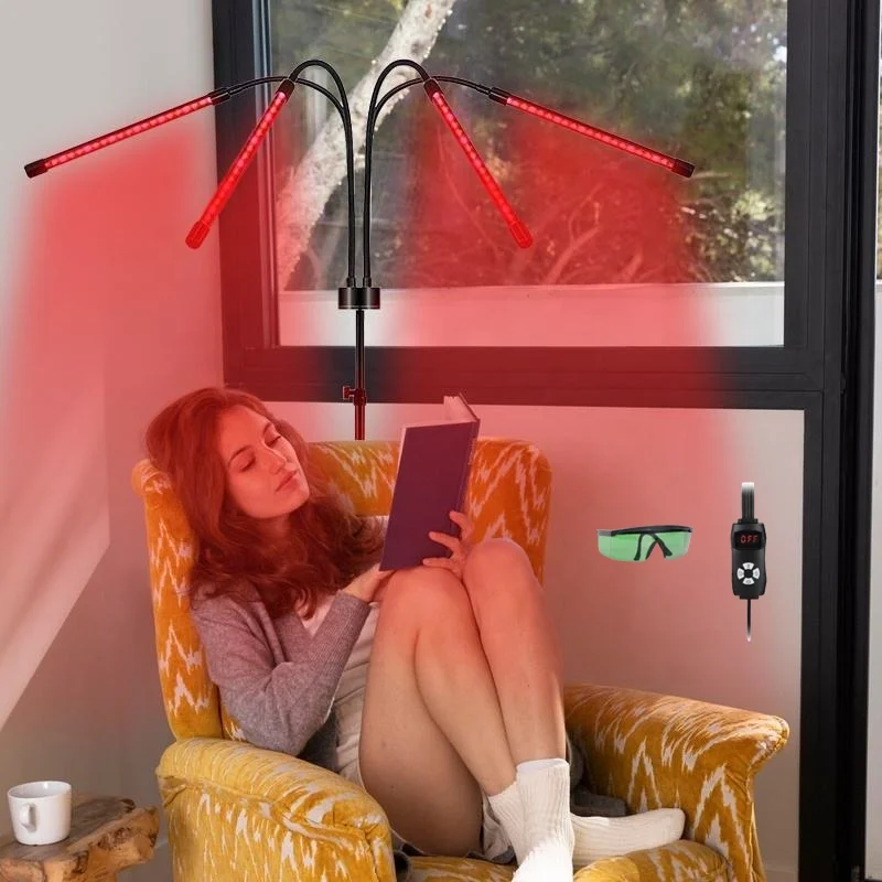 NEW Red Light Therapy Lamp with Tripod , 660&850 nm Deep Near Infrared Light for Body,Face, Neck, Back Therapy Device 4/5 Tubes
