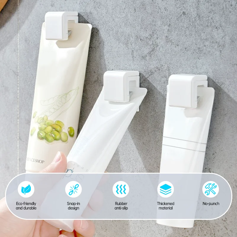 Toothbrush Holder Toothpaste Dispenser Punch-free Toothbrush Holder 1-10pcs