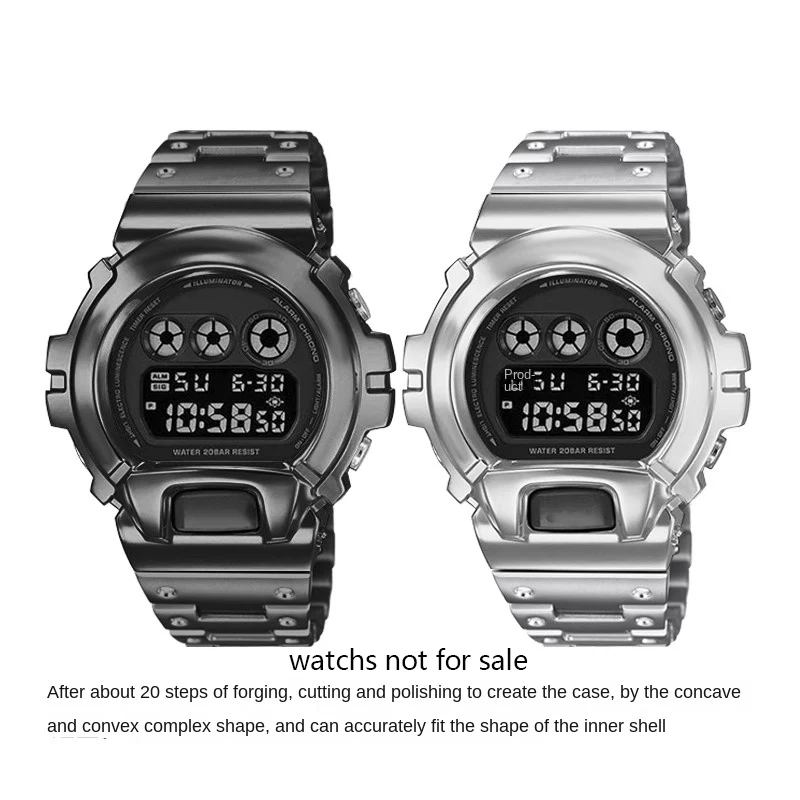 ‌DW6900 Mod Kit Diamond Stainless Bezel dw-6900 Steel Case