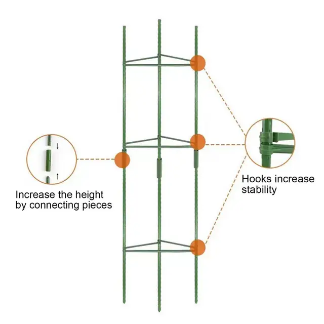1 Beállított Gyakorlati Növényi Tartó Állvány Tartós Növénytámasz Keret Elleni Küzdelem Paradicsom Támogató Széles Alkalmazások - Image 4