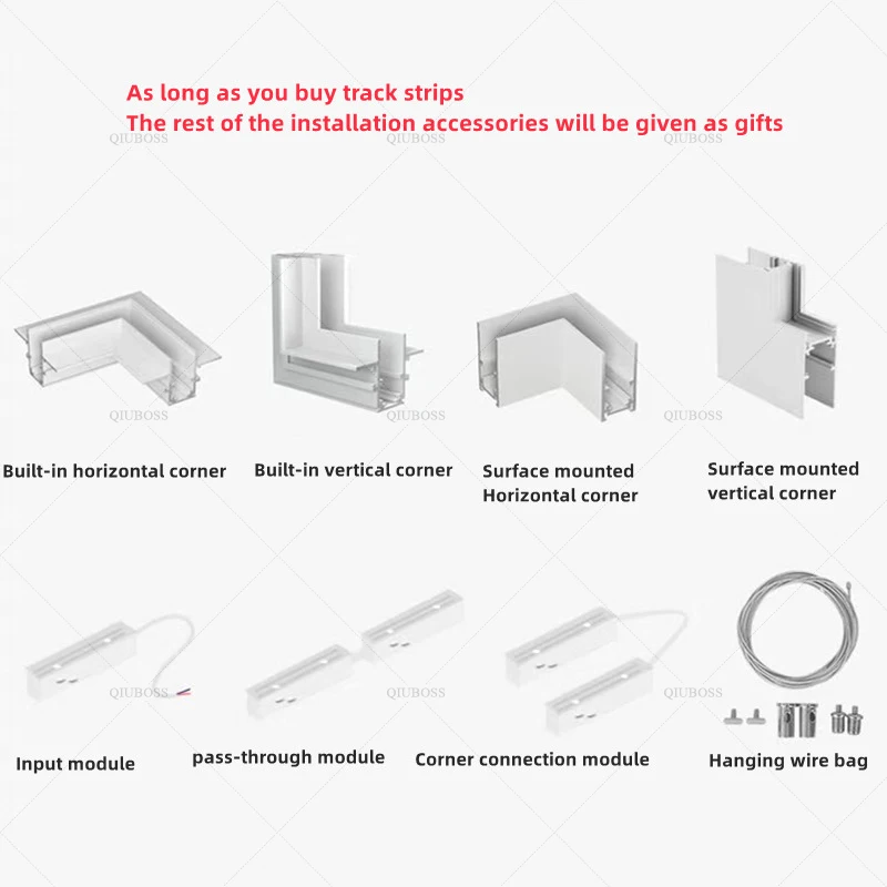20 Type Magnetic Track Light Any Link And Conductive Module Various Track Accessories dimmable spotlights
