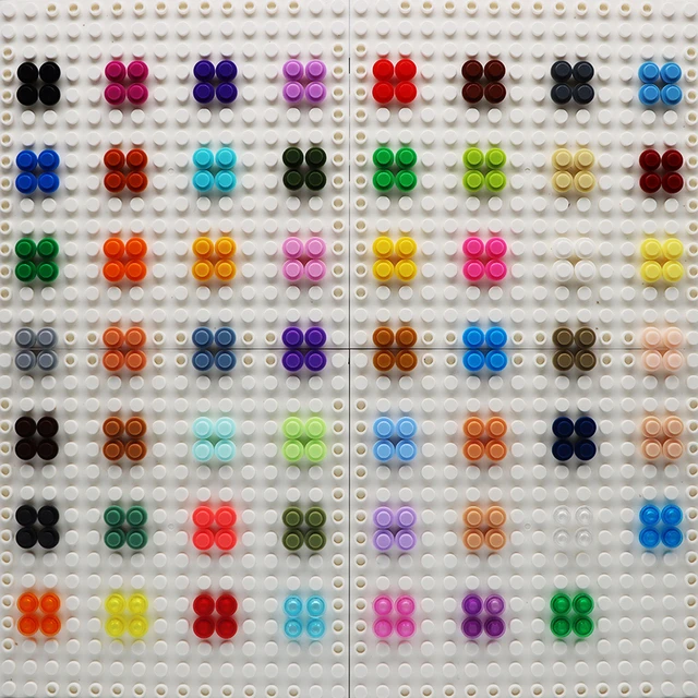 DIY Building Blocks 1x1 Round Plate MOC Pixel Art Kit Bricks Bulk  Compatible 4073 Anime Figure Enlighten Toy Gift for Children - AliExpress