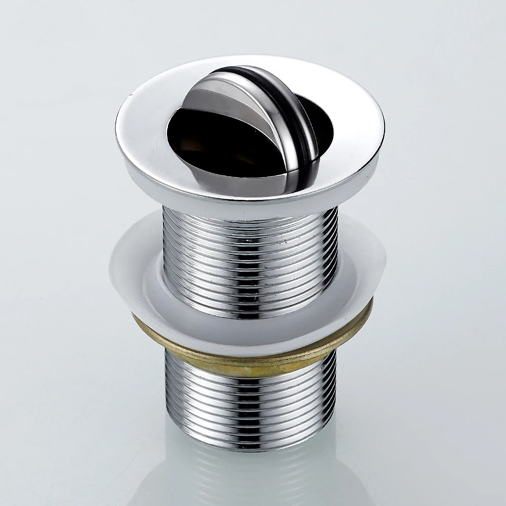 Chrome Brass Bathroom Basin Sink Waste Push Button Swivel