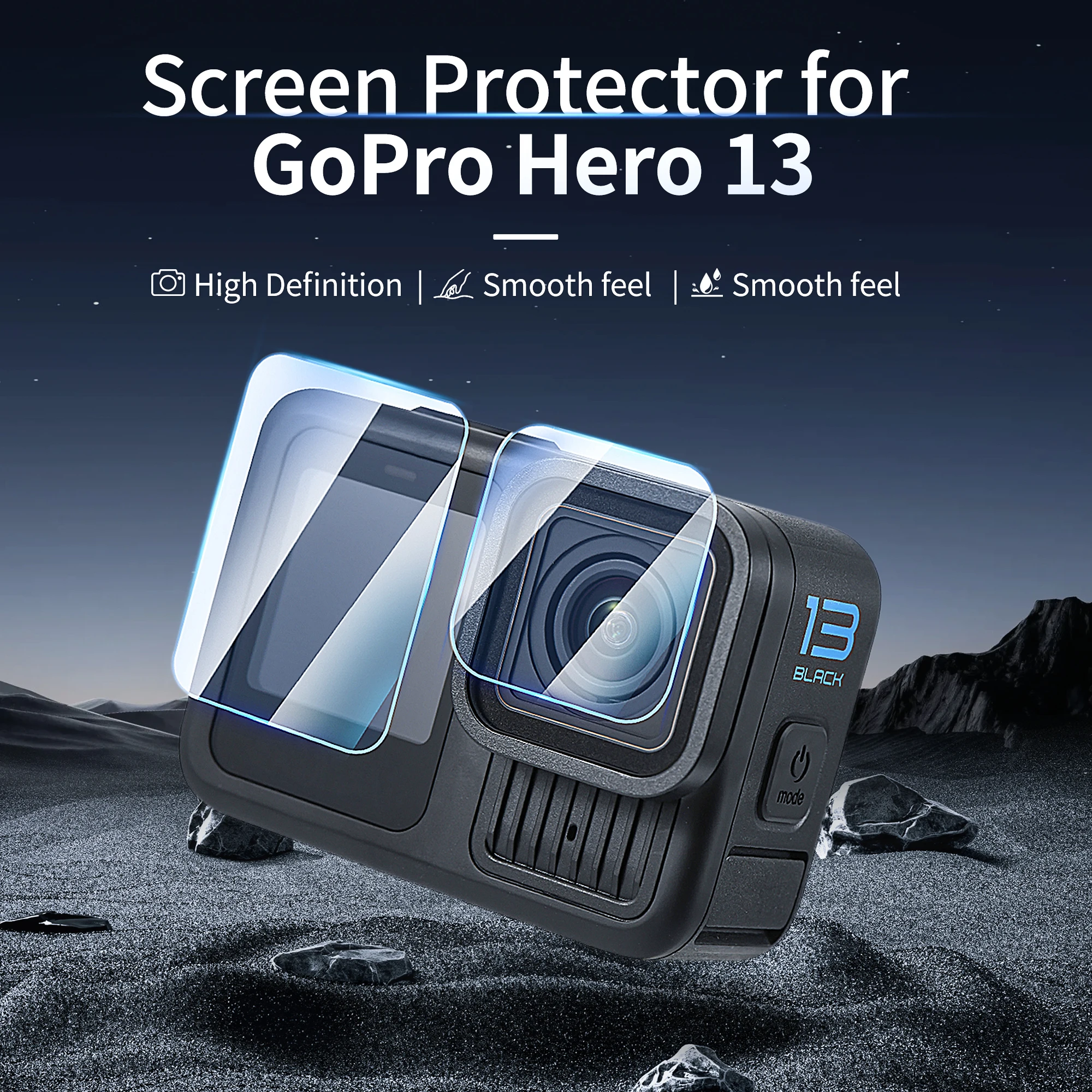 Ultra Thin HD Tempered Glass Lens & Screen Protector - 2 Pack, Scratch Resistant