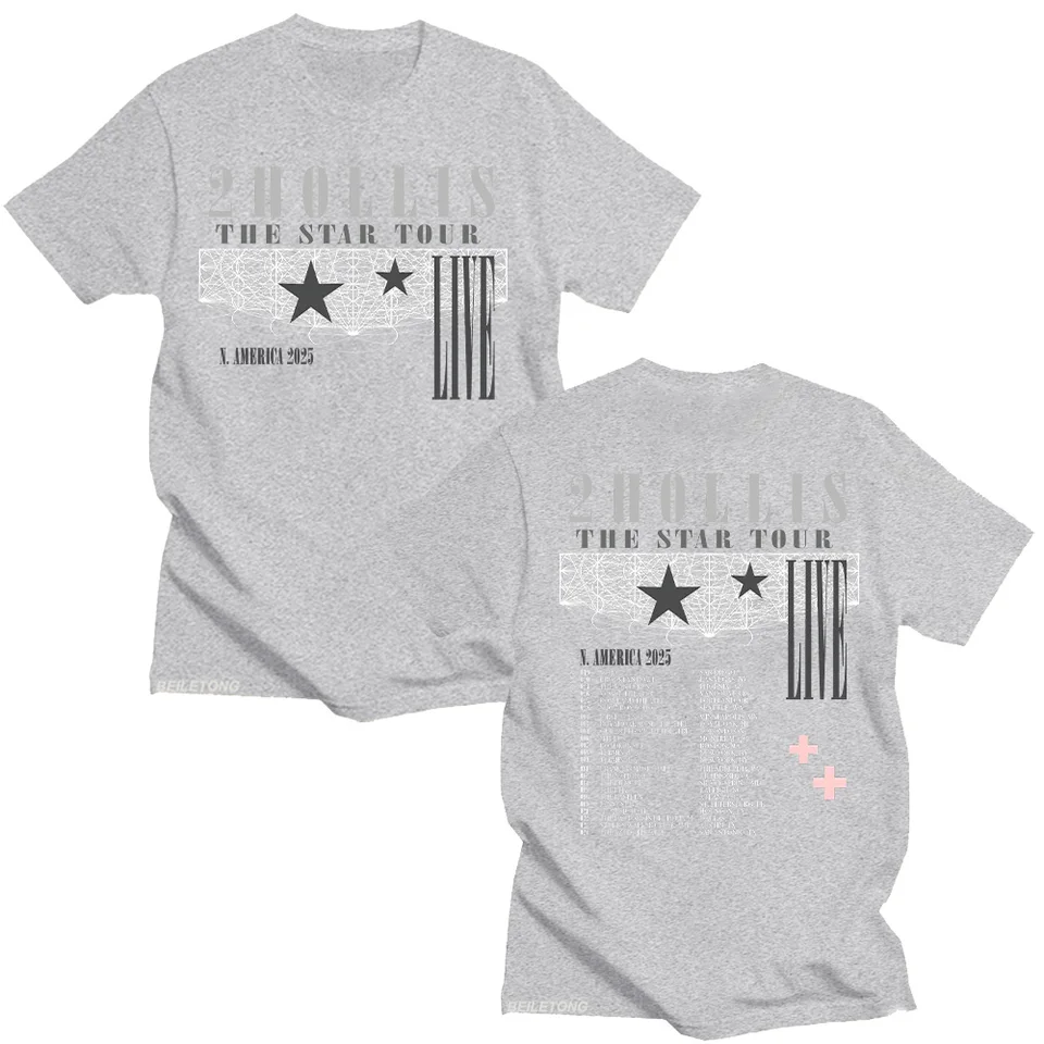 2Hollis The Star Tour 2025 T-shirt Cotton Short-sleeved Women Men
