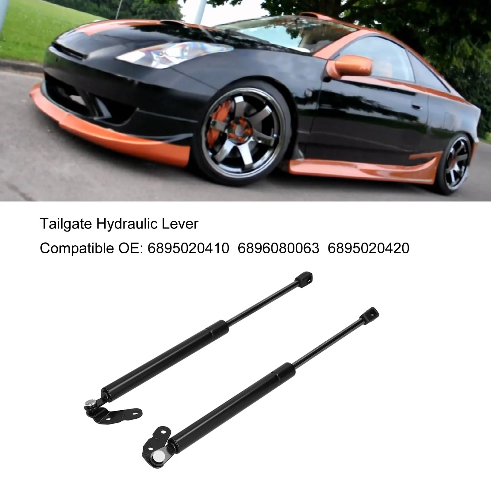Tailgate Trunk Shock Absorber Gas Shock Strut Hydraulic Lever 2pcs 689600 Replacement for Celica 2000‑2006