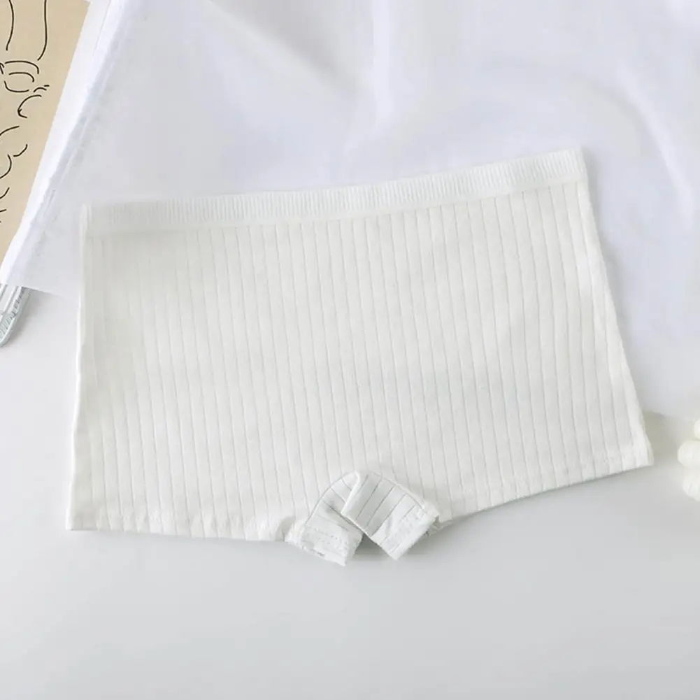 1Pc Solid Color Women Safety Panties with Elastic Waistband Women Underwear Breathable Soft Mid Waist Boxers for Ladies