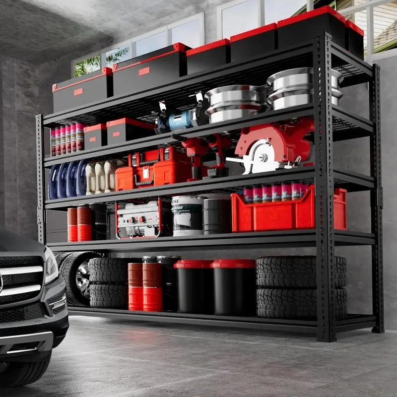 Garage Shelving Heavy Duty Capacity, Adjustable Metal Organizer Wire Rack 2