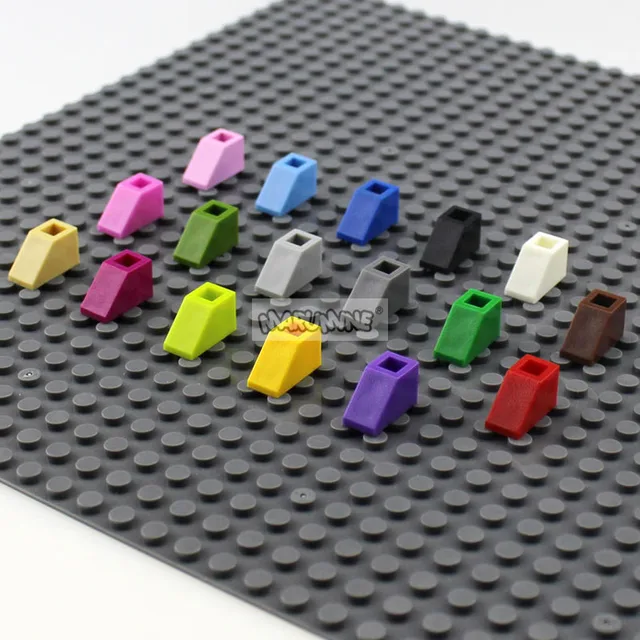 Marumine 2x1 Inverted Slope Brick 3665 MOC Building Blocs Parts 60PCS City Roof Accessories Parts Compatible DIY Constuction Toy 6