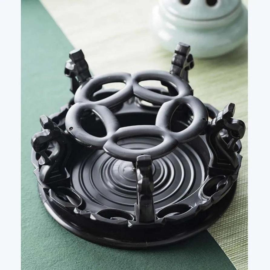 23-29cm Plant Stand Plastic Display Stand Base Plant Holder Black Fishbowl Indoor Holder Vase Display