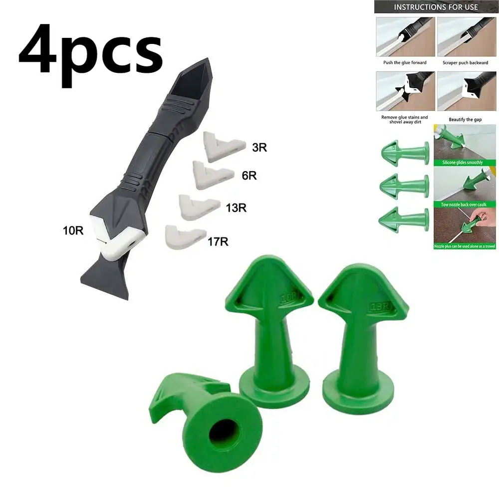 Caulk Nozzle Applicator Caulking Finisher Glue Silicone Sealant Finishing Tool 4PCS Kitchen Bathroom Sink Joint Home decoration