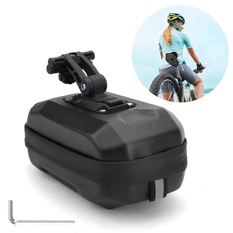 1pc EVA Hard Shell Waterproof Bicycle Bag Mountain Bike Tail Bag For Road Bike & Cycling Equipment