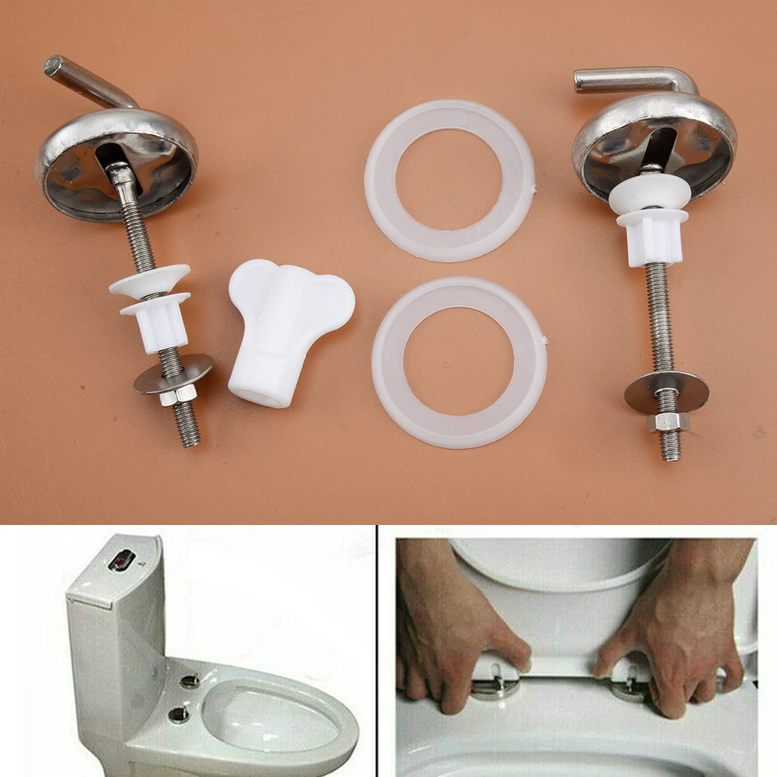 2Pcs Wc Toilet Cover Hinge Quick Release Top Fix Toilet Seat Repair Fittings New