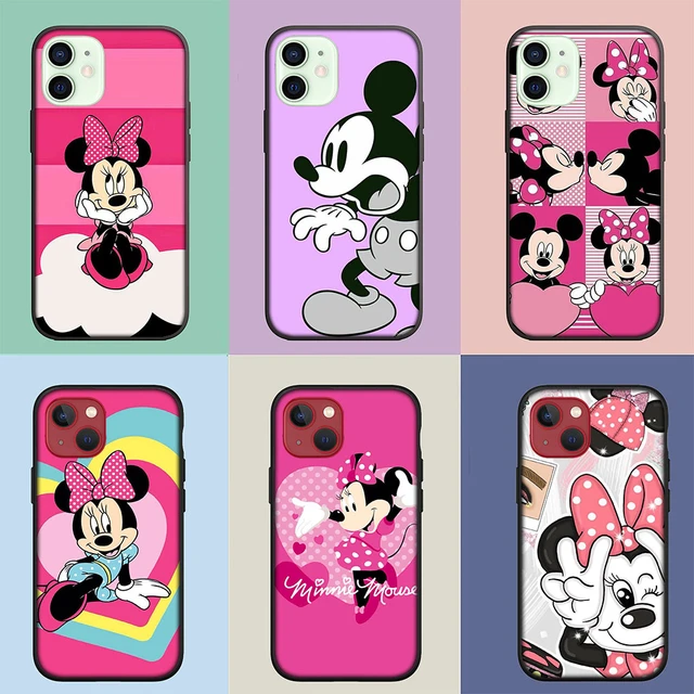 Funda de teléfono con cuerda líquida para Apple iPhone 14, 13, 12 Mini, 11  Pro, XS, MAX, XR, X, 8, 7, 6S, SE Plus, Mickey, Minnie Mouse, Love, Capa  Core Fivean unisex