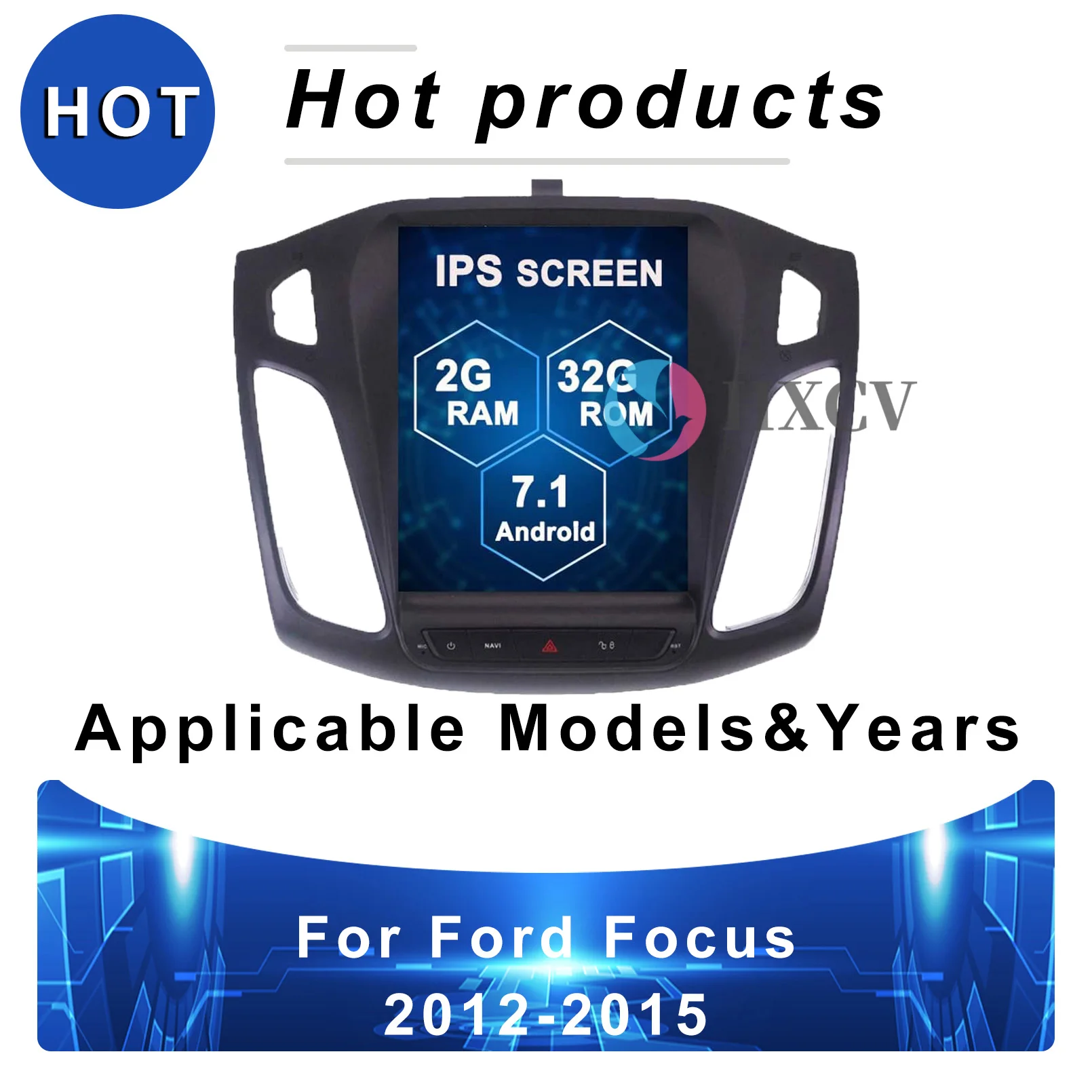 

Tesla Style Vertical Android Smart Car radio For Ford Focus 2012- 2015 gps navigator for car 12.1 Inch DAB+ Carplay