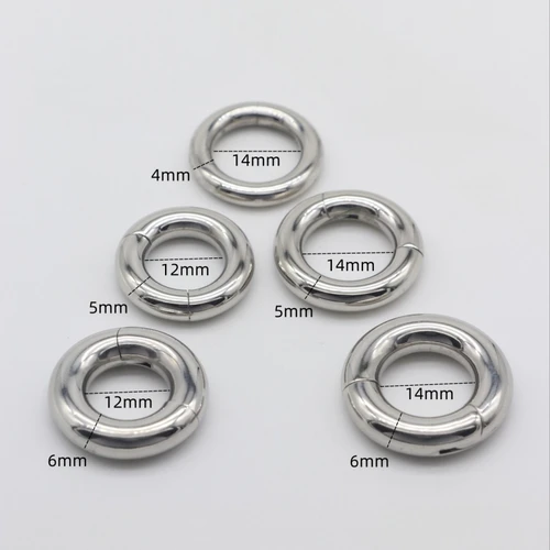 스테인리스강 후프 링, 두꺼운 힌지 중격 립, 귀 연골 바디 피어싱, 세그먼트 클리커, 2mm, 2.5mm, 3mm, 1 개 3