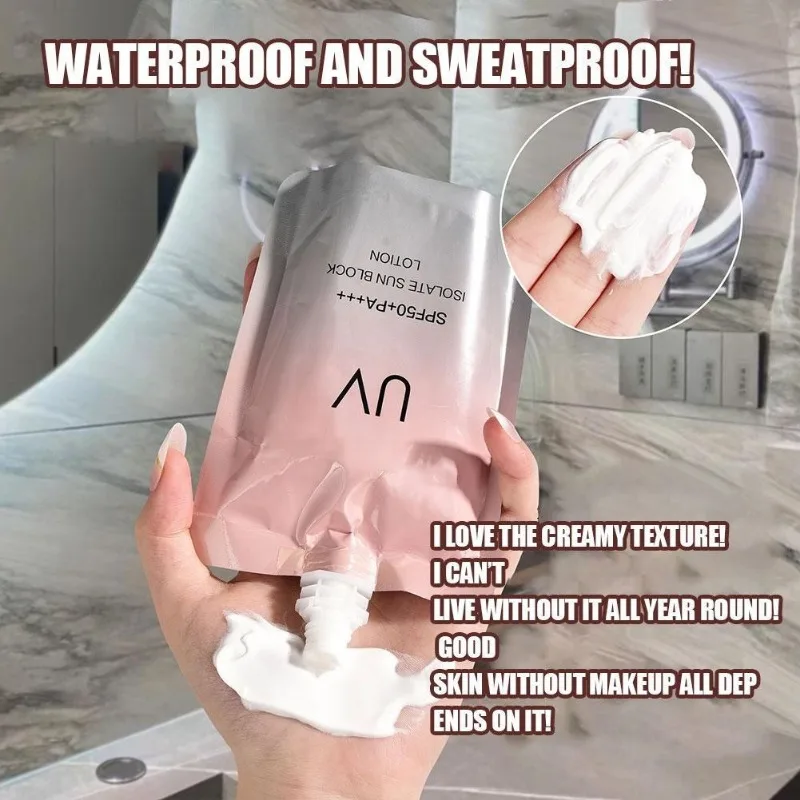 150ml Sunscreen Refreshing and Long-lasting Waterproof and Sweatproof 3-in-1 Concealer UV Sunscreen Lotion Body